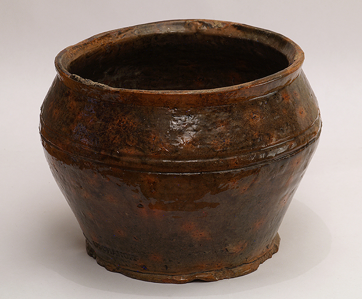 Tall pottery bowl